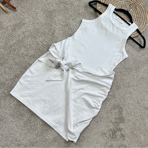 Goodnight Macaroon Aimee Front Tied Wrap Tank Dress Sleeveless in White Size M - Picture 2 of 12
